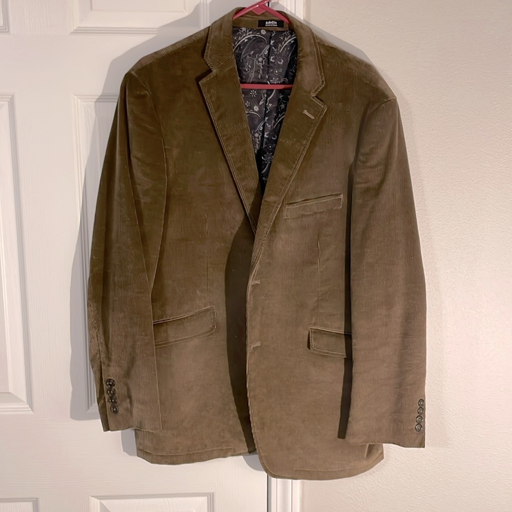 Adolfo Corduroy Blazer - Brown - 42R